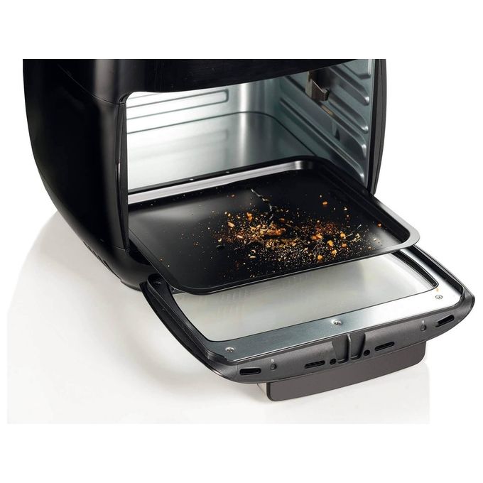 Ariete 4619 Air Fryer Oven - Friggitrice ad Aria e forno elettrico con cestello rotante 11 Lt. Funzione girarrosto ed essicatore 2000W 8 Programmi Nero