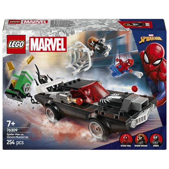 LEGO Set Spider-Man Contro Muscle Car di Venom 76309 Marvel Super Heroes per Avventure Costruibili Emotive