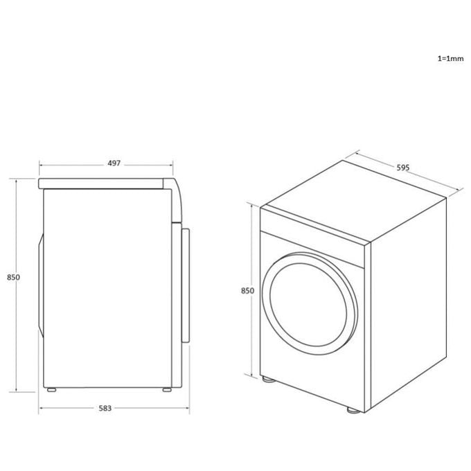 Haier HW90-B14959U1 I-Pro Series 5 Lavatrice Carica Frontale 9 Kg 1400 rpm Classe A Direct Motion Wi-Fi Vapore ABT (85x60x57 cm) colore Bianco
