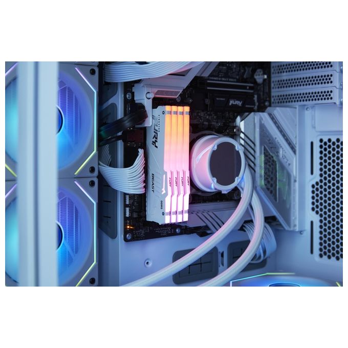 Kingston FURY Beast Bianco RGB EXPO 32GB 6000MT-s DDR5 CL30 DIMM Memoria Gaming per Computer Fissi Kit da 2 - KF560C30BWEAK2-32