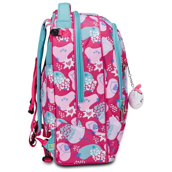 Seven SJ Gang Trolley Scuola Jack 3 Ruote Rosa PinkFur