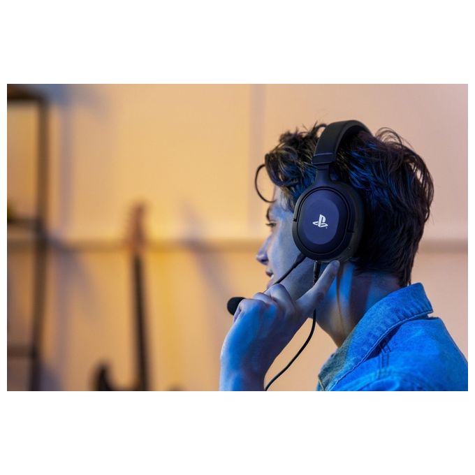 Trust Gaming GXT 498 Forta Cuffie Ecosostenibile PS5 e PS4 con Licenza Ufficiale PlayStation 5 Over-Ear Cavo da 1.2mt Microfono Staccabile Jack Audio 3.5mm Nero