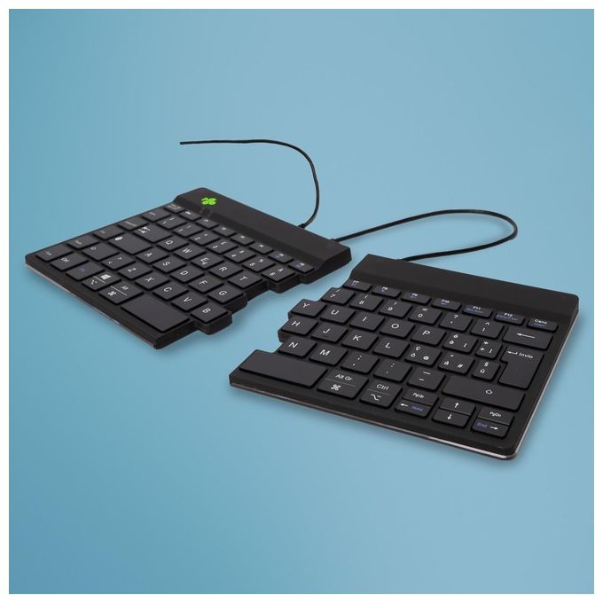 R-Go Tools R-Go Split Tastiera Ergonomico QWERTY (IT) Nero Cablata