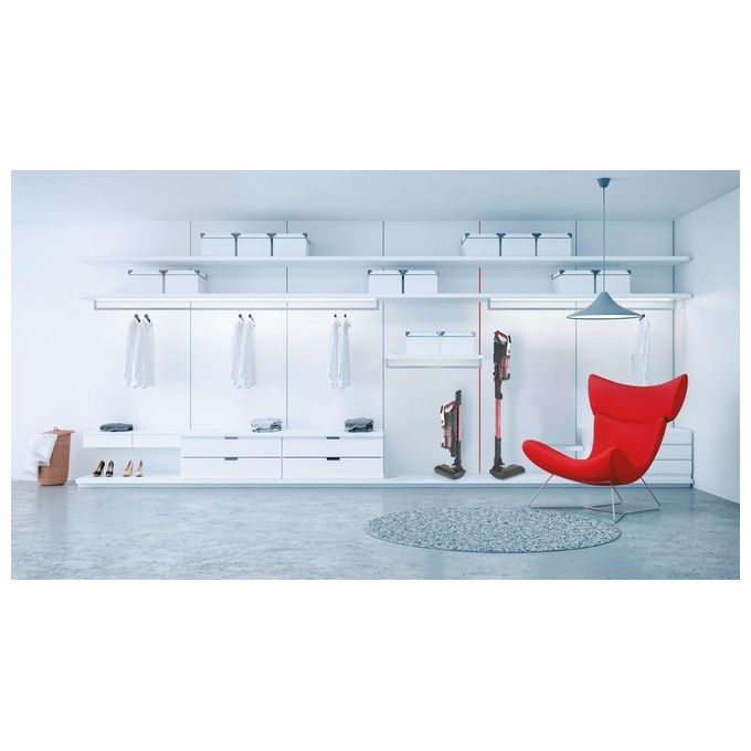 Hoover HF522STH 011 Scopa Elettrica Senza sacchetto 0.45 Litri 290W Grigio-Rosso