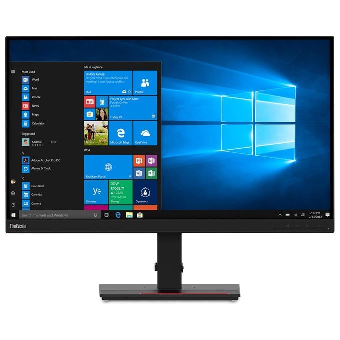 Lenovo Monitor Flat 27'' ThinkVision T27q-20 T27q20 2560 x 1440 Pixel WQHD Tempo di risposta 4 ms