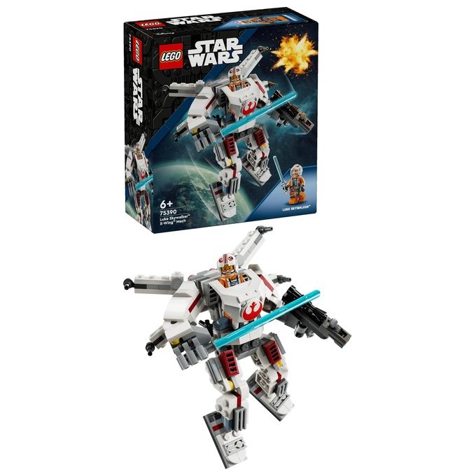 LEGO Star Wars Mech X-Wing di Luke Skywalker Veicolo Robot Giocattolo Simile all'Astronave Set di Giochi d'Avventura per Bambini e Bambine da 6 Anni in su Piccolo Regalo da Collezione 75390