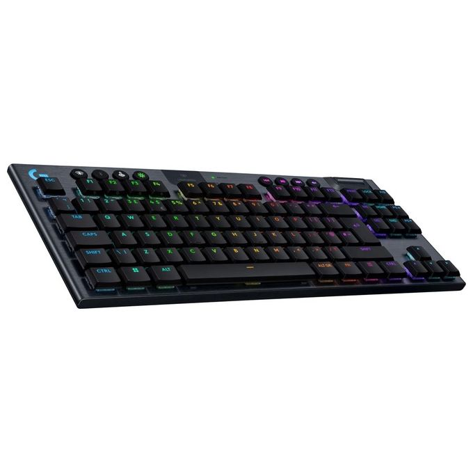 Logitech G G915 X LIGHTSPEED TKL Tastiera gaming wireless a profilo ribassato copritasti in PBT bicomponente tasti completamente programmabili GL Brown Tactile - PC-Mac ITA QWERTY Layout - Nero
