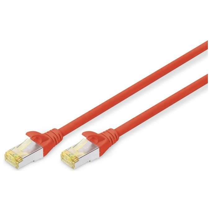 Digitus cavo rete s-ftp cat.6a doppia schermatura lsoh colore rosso mt. 1