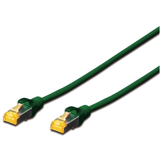 Digitus cavo rete s-ftp cat.6a doppia schermatura lsoh colore verde mt. 3