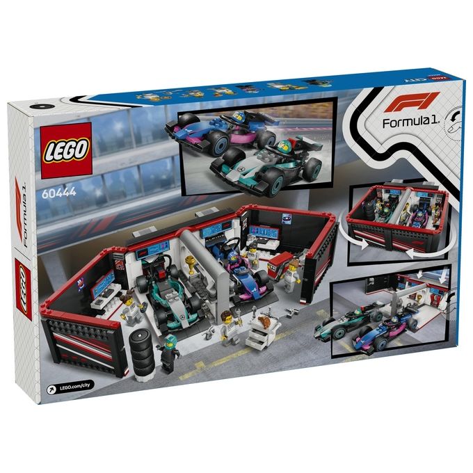 LEGO City Formula 1 Garage con monoposto Mercedes-AMG e Alpine F1 60444
