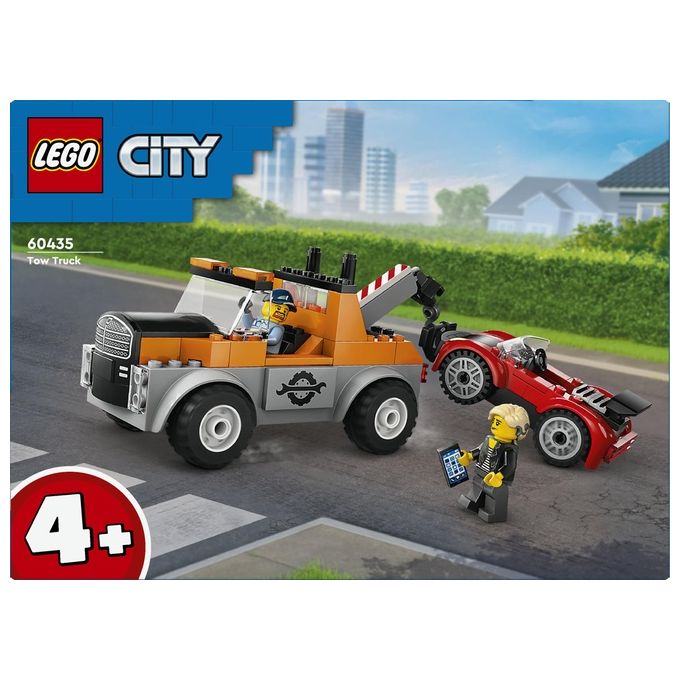 LEGO City Autogru' e Officina Auto Sportive Giocattolo Giochi Creativi da Meccanico per Bambini e Bambine da 4 Anni con Camion Carro Attrezzi e Macchina da Costruire Idea Regalo da Collezione 60435