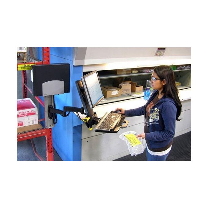 Ergotron 200 Series Braccio a Muro per Lcd Fino a 24'' e Tastiera Bianco