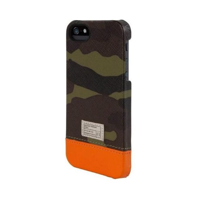 Hex Focus Case cover in tela cerata per iPhone 5 and 5s - Grey Denim-Black
