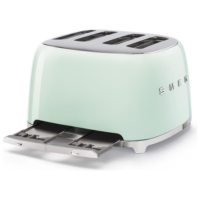 Smeg TSF03PGEU Estetica 50's Style Tostapane 4 Fette 6 Livelli di Doratura Verde Pastello