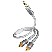 In-Akustik Premium Cavo Audio 1,5mt 3,5mm 2xRCA Bianco