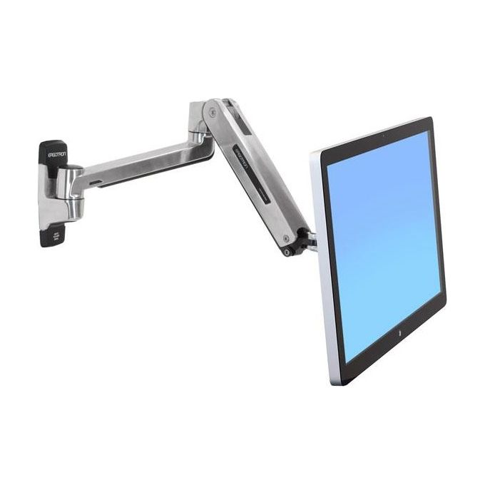 Ergotron LX HD Montaggio a Parete per Display Lcd FIno a 46'' in Alluminio Lucidato