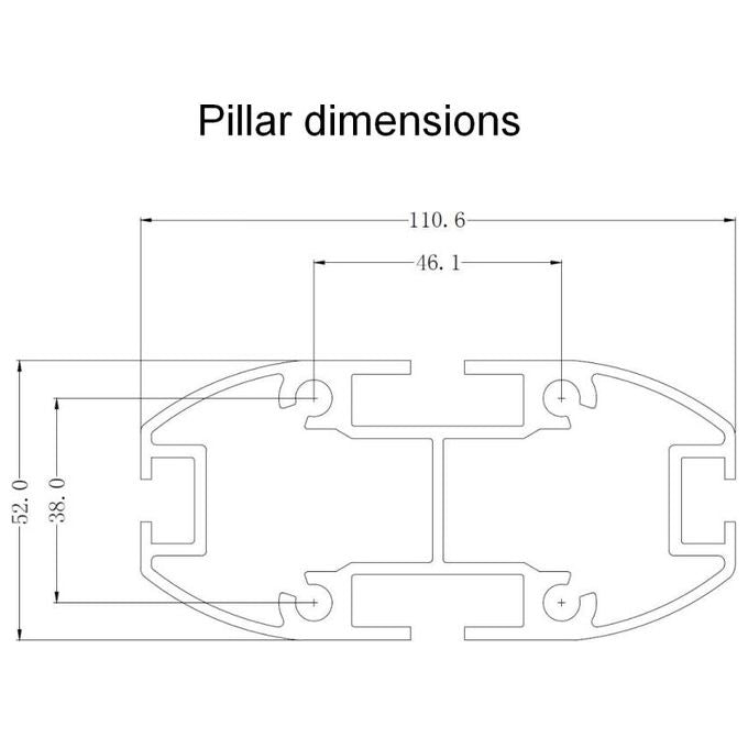 Multibrackets 2425 M Display Stand Supporto da Pavimento per Schermo 24-63'' Portata 50 Kg VESA 200x200-700x400 mm colore Nero