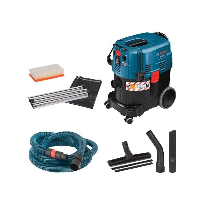 Bosch GAS 35 M AFC Apiratore Liquidi Solidi 35 Litri 1380W Nero-Blu