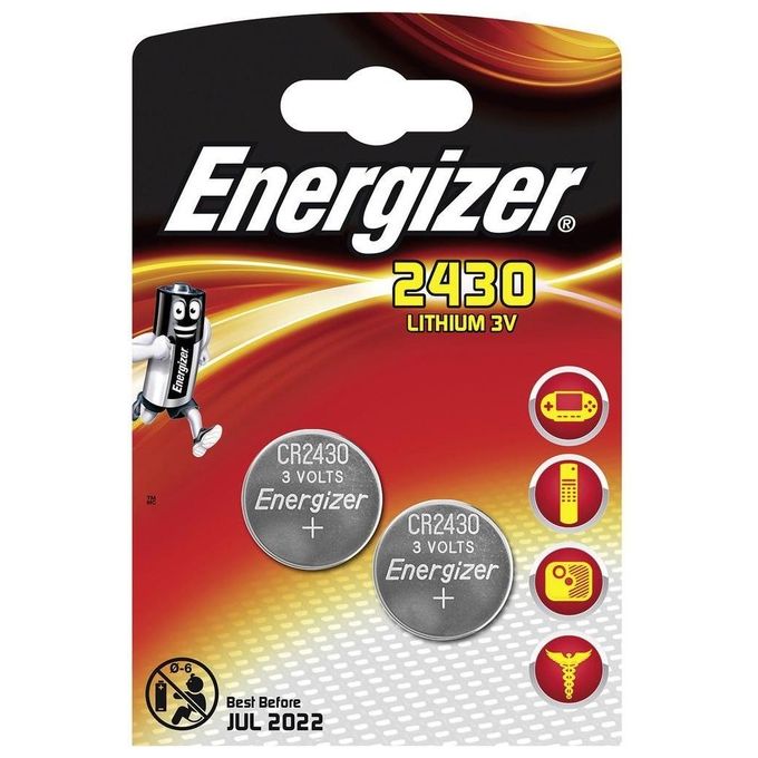 Energizer 637991 Blister da 2 Batterie Litio CR 2430