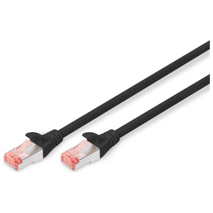 Digitus cavo rete s-ftp cat.6 doppia schermatura ls0h colore nero mt. 5