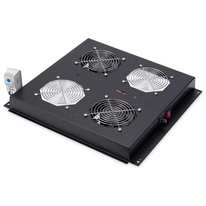 Digitus kit 2 ventole con termostato per armadi linea professionale colore nero