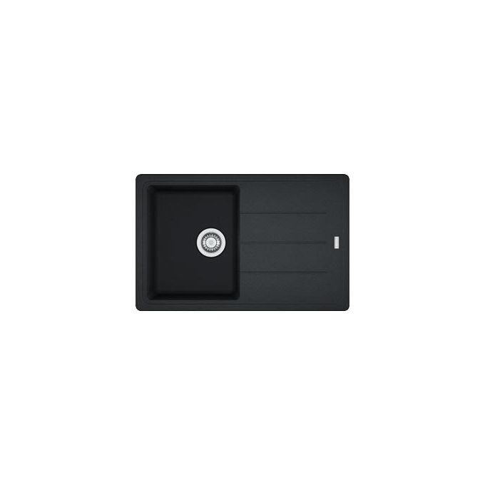 Franke Boston BFG 611-78 Lavello Fragranite da  incasso Gocciolatoio Reversibile 1 Vasca Nero 78x50cm 114.0275.938