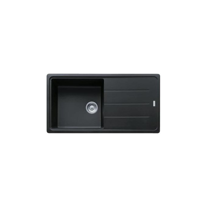 Franke Boston BFG 611-97 Lavello Fragranite da incasso Gocciolatoio Reversibile 1 Vasca Nero 97x50cm 114.0276.112