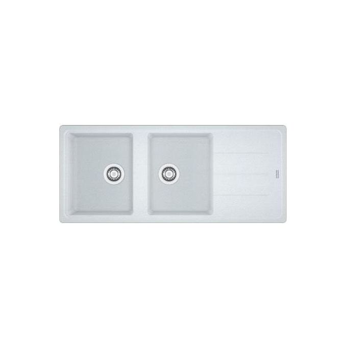Franke Boston BFG 621 Lavello Fragranite da incasso Gocciolatoio Reversibile 2 Vasche Bianco 116x50cm 114.0276.593
