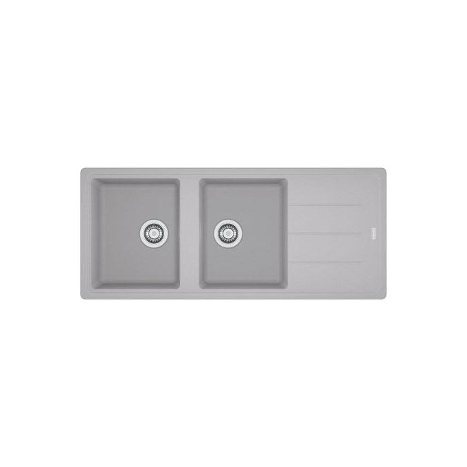 Franke Boston BFG 621 Lavello Fragranite da Incasso Gocciolatoio Reversibile 2 Vasche Alluminio 116x 50cm 114.0276.592