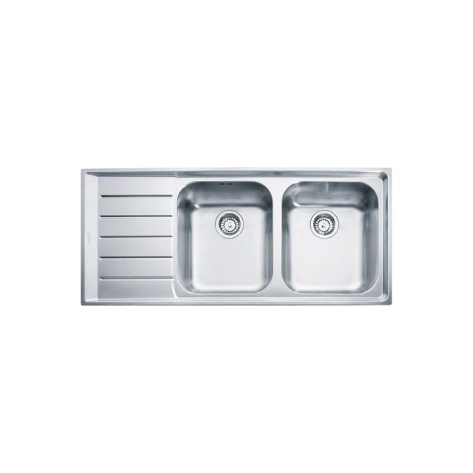 Franke Lavello Inox NEX 221 3 1-2 WWK gocciolatoio a sinistra 2 Vasche + scolapiatti 116 cm 127.0059.719
