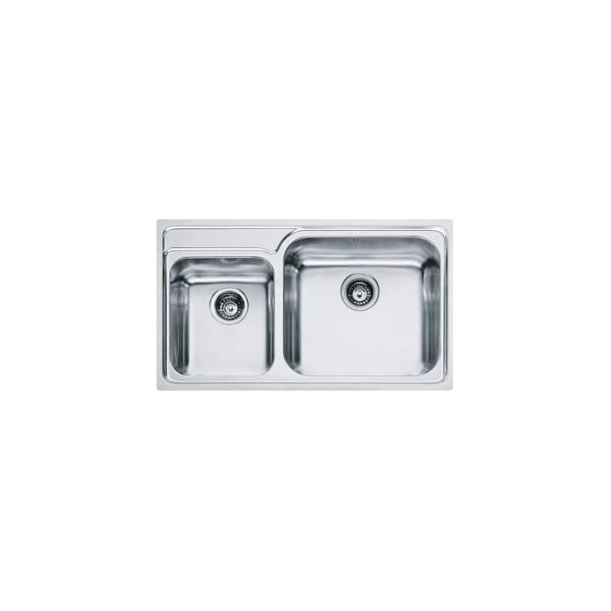 Franke GAX 620 Galassia Lavello Acciaio Inox Spazzolato da incasso 2 Vasche Acciaio 86x50cm 101.0017.507