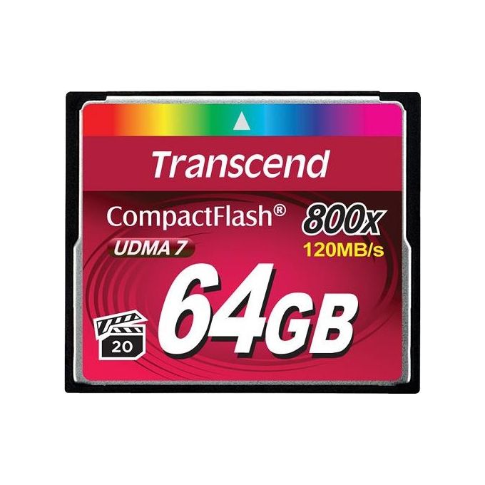 Transcend 64Gb cf card (800x type i )
