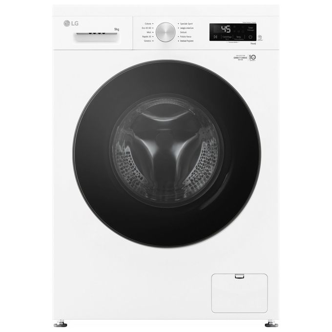 LG F4NX1009NWB Serie X1 Lavatrice Frontale 9 Kg 1400 rpm Classe A Wi-Fi 6 Motion Allergy Care (85x60x55 cm) colore Bianco