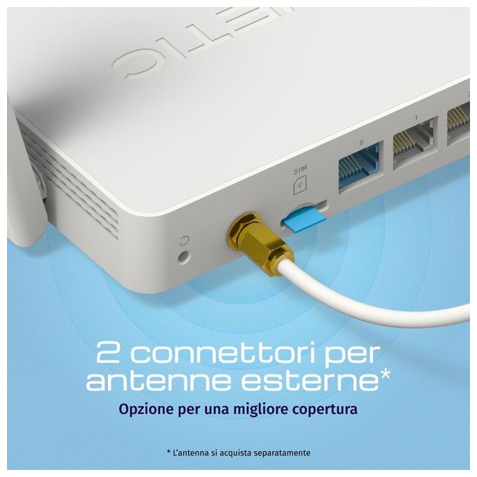 Keenetic Hero 4G Kn-2311 Modem-Router 4G 4 Porte 1Gbps Wi-Fi Ax1800 Mesh Vpn Parental Control Media Server Menu Multi Lingua