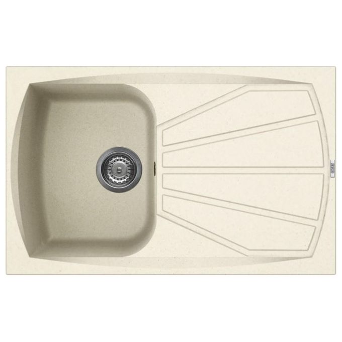 Elleci LGL30062 Living 300 Lavello Granitek gocciolatoio reversibile 1 Vasca 79 cm Bianco antico