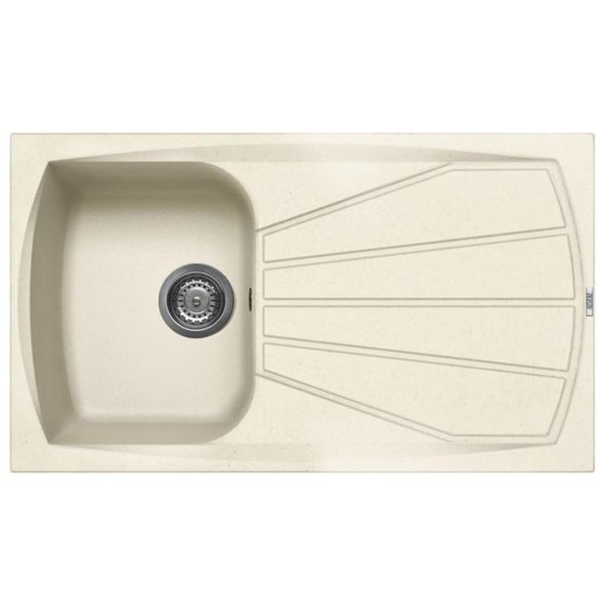 Elleci LGL40062 Living 400 Lavello Granitek gocciolatoio reversibile 1 Vasca 86 cm Antracite
