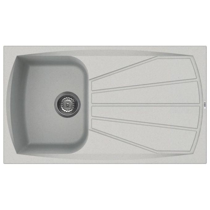 Elleci LML40079 Living 400 Lavello Metaltek gocciolatoio reversibile 1 Vasca 86 cm Aluminium