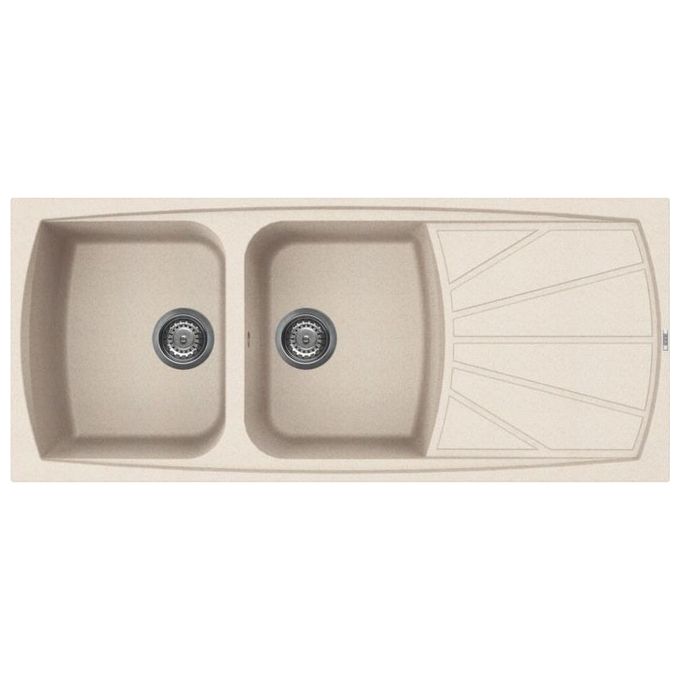 Elleci LGL50051 Living 500 Lavello Granitek gocciolatoio reversibile 2 Vasche 116 cm Avena