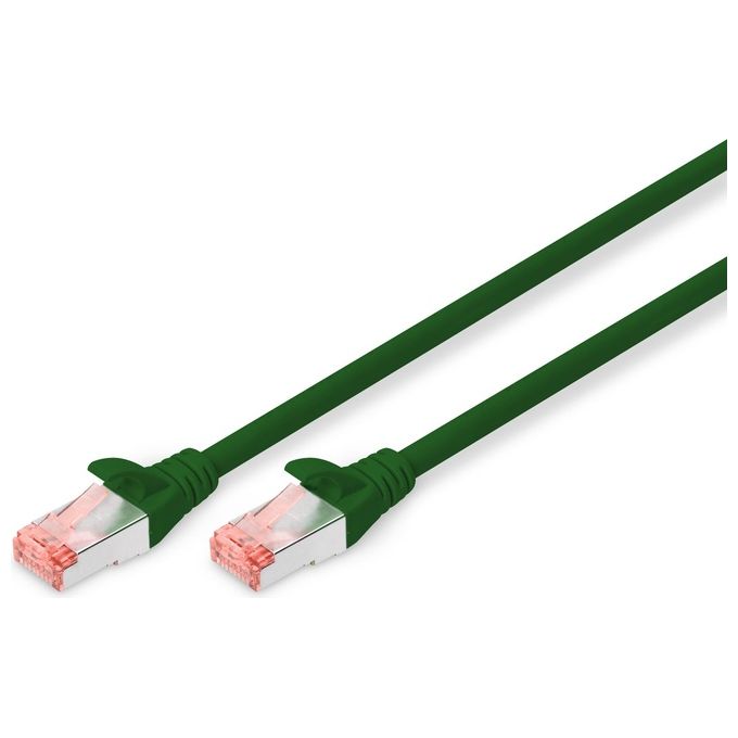 Digitus cavo rete s-ftp cat.6 doppia schermatura ls0h colore verde mt. 7