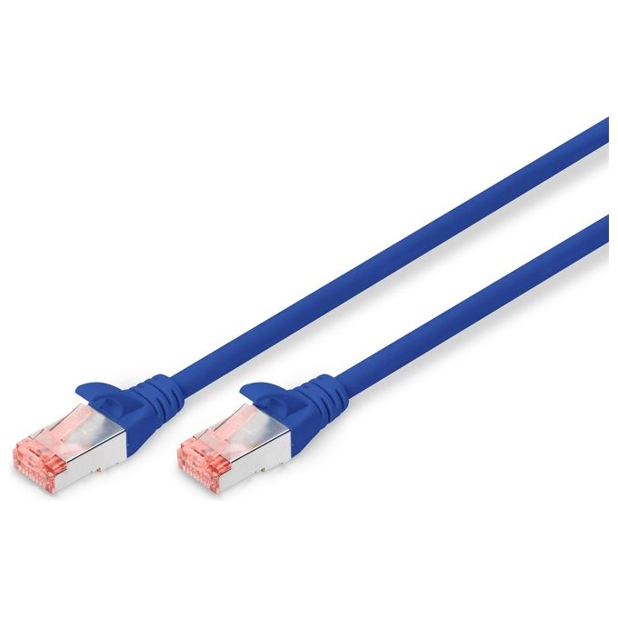 Digitus cavo rete s-ftp cat.6 doppia schermatura ls0h colore blu mt. 10