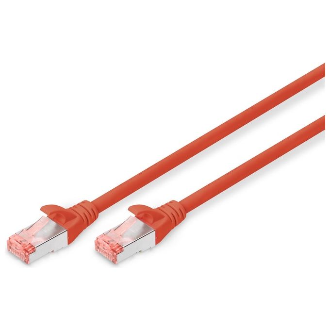Digitus cavo rete s-ftp cat.6 doppia schermatura ls0h colore rosso mt. 5