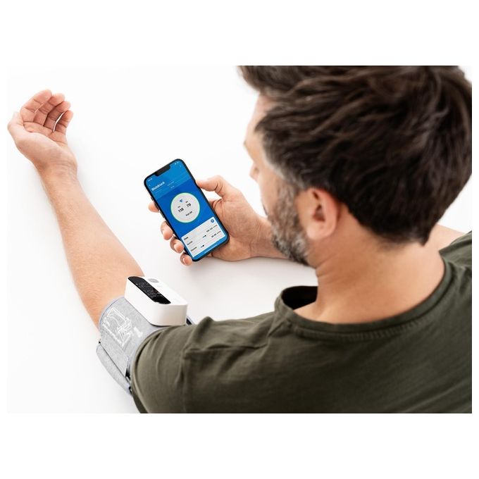 Beurer BM 59 - Misuratore di pressione da braccio, oscillometrico, rilevamento aritmie, doppio bracciale incluso, funzione voce, memoria per 2 utenti x 60 misurazioni, display LCD retroilluminato, alimentazione a batterie