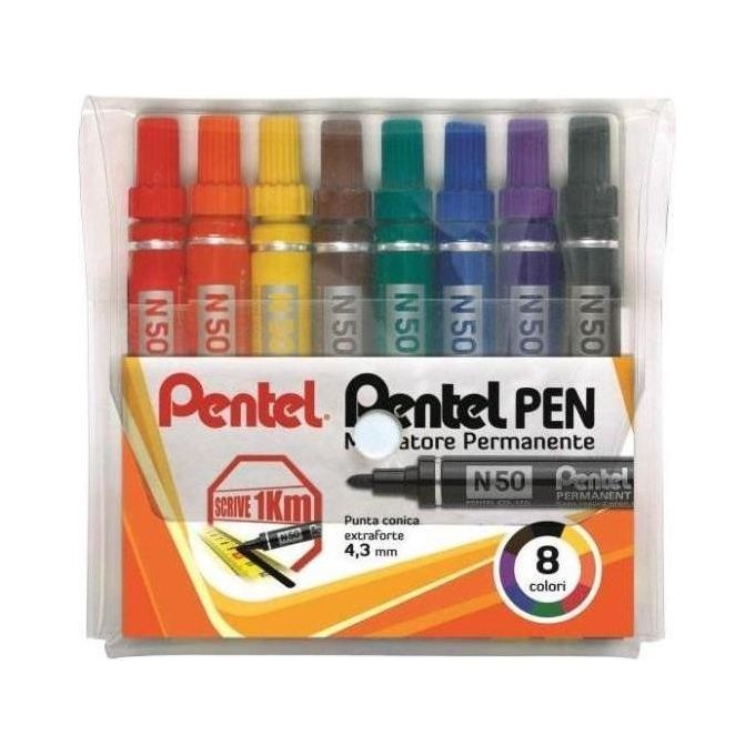 Pentel Cf8marcat n50 col vari Punta Tonda