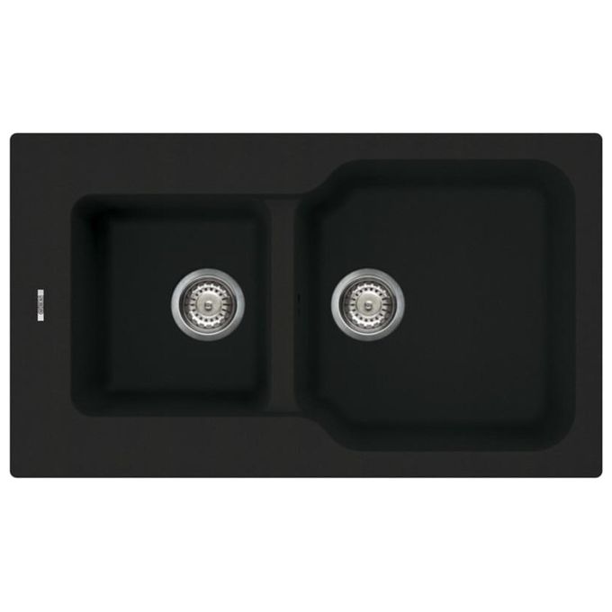 Elleci LGF43040 Fox 430 Lavello Granitek 2 Vasche 86 cm Nero