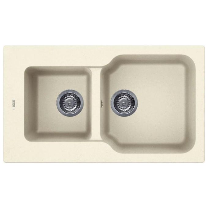 Elleci LGF43062 Fox 430 Lavello Granitek 2 Vasche 86 cm Bianco antico