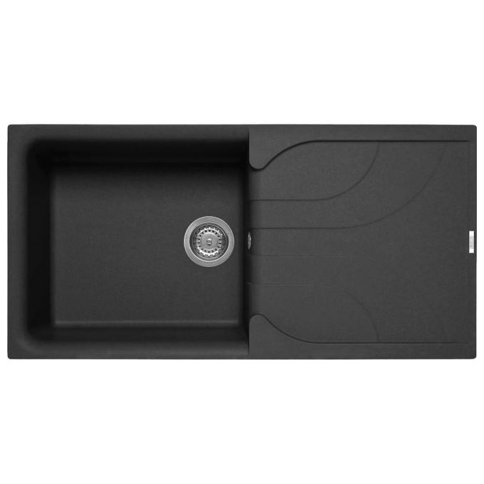ELLECI LME48070 Ego 480 Lavello Ghisa gocciolatoio reversibile 1 Vasca 100 cm Nero