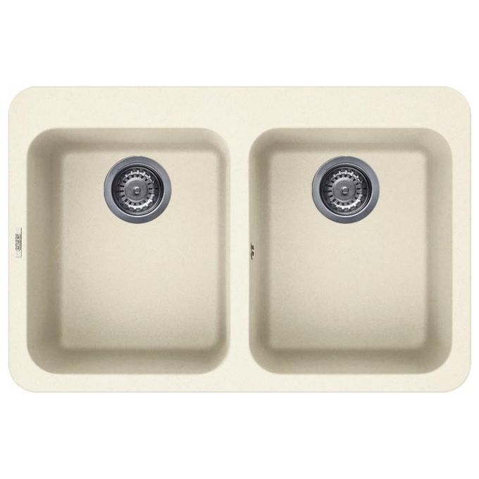 Elleci LGF34062BTP Fox 340 Lavello Granitek 2 Vasche 80 cm Bianco antico