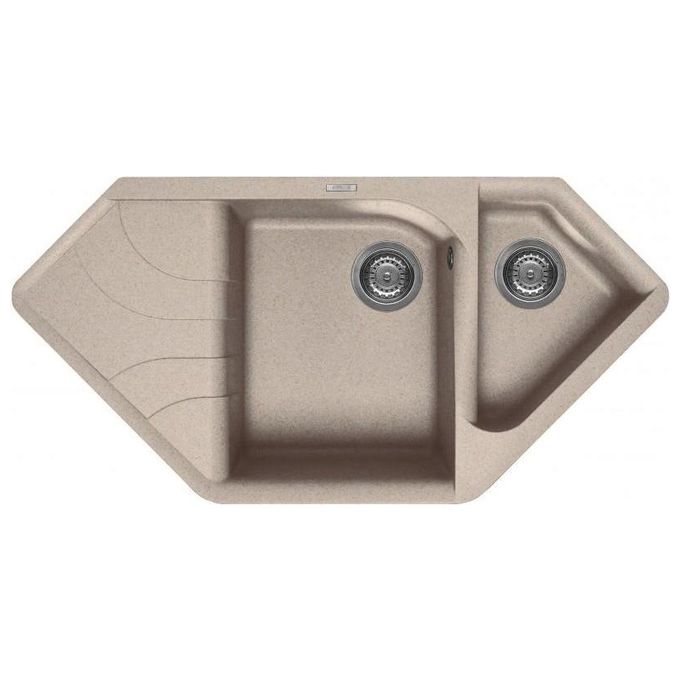 ELLECI LGECOR51 Ego Corner Lavello Granitek gocciolatoio sinistro 2 Vasche 100 cm Avena