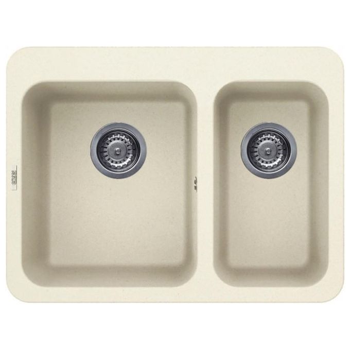 ELLECI LGF33062BTP Fox 330 Lavello Granitek 2 Vasche  70 cm Bianco antico