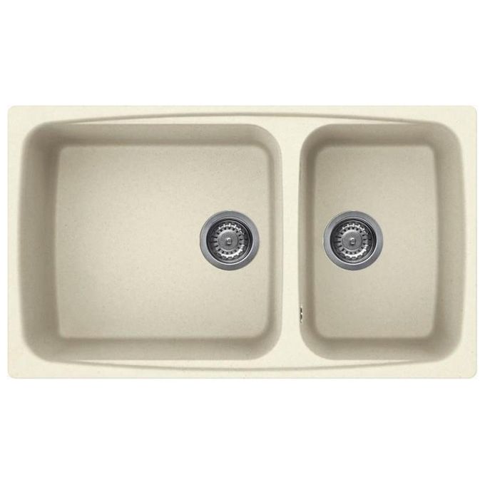 Elleci LGF45062 Fox 450 Lavello Granitek 2 Vasche 86 cm Bianco antico